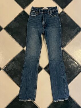 Abercrombie & Fitch Dark Blue High-Rise Vintage Flare Jeans